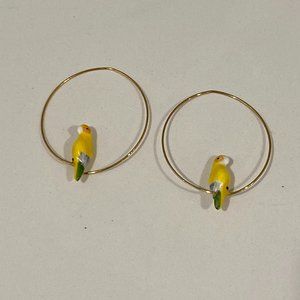 Bird Hoop Earrings NWOT